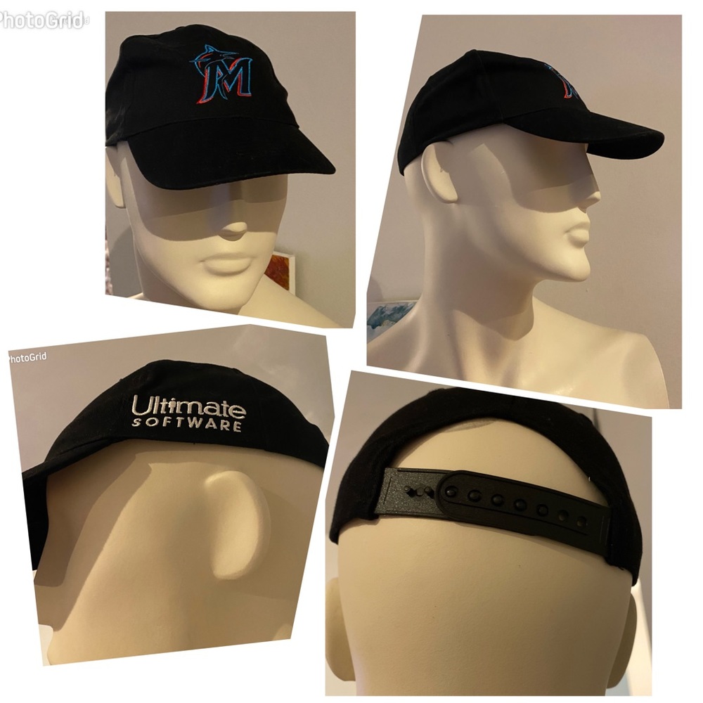 relaxed fit cap with an adjustable back (one-size-fits-most) Marlins Cap…